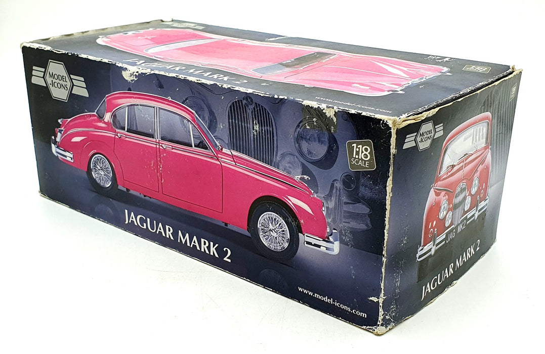 Model Icons 1/18 Scale 2010001 - Jaguar Mk2 RHD - Carman Red