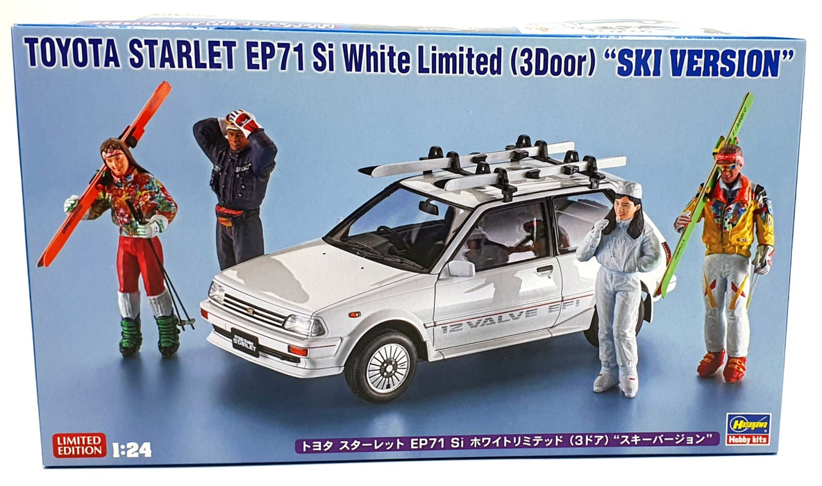 Hasegawa Kits 1/24 Scale 20610 - Toyota Starlet EP71 Si White Limited (3Door)
