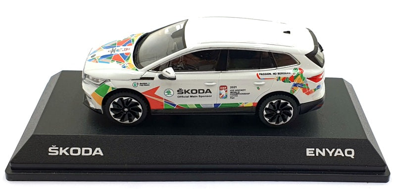 I-Scale 1/43 Scale 01425I Skoda Enyaq 2012 Ice Hockey Championship Latvia White