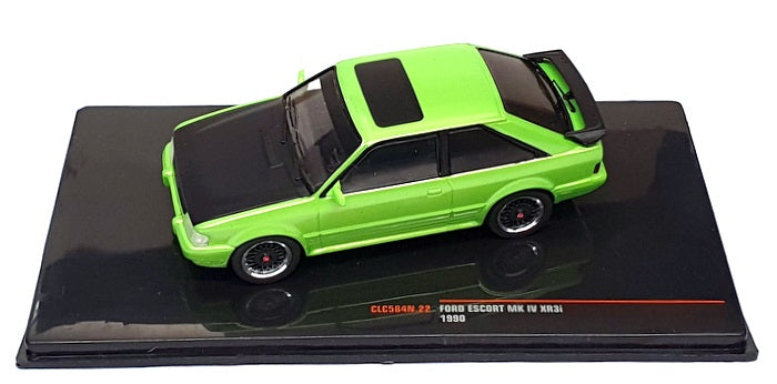 Ixo 1/43 Scale CLC584N.22 - 1990 Ford Escort MK IV XR3i - Met. Green/Black