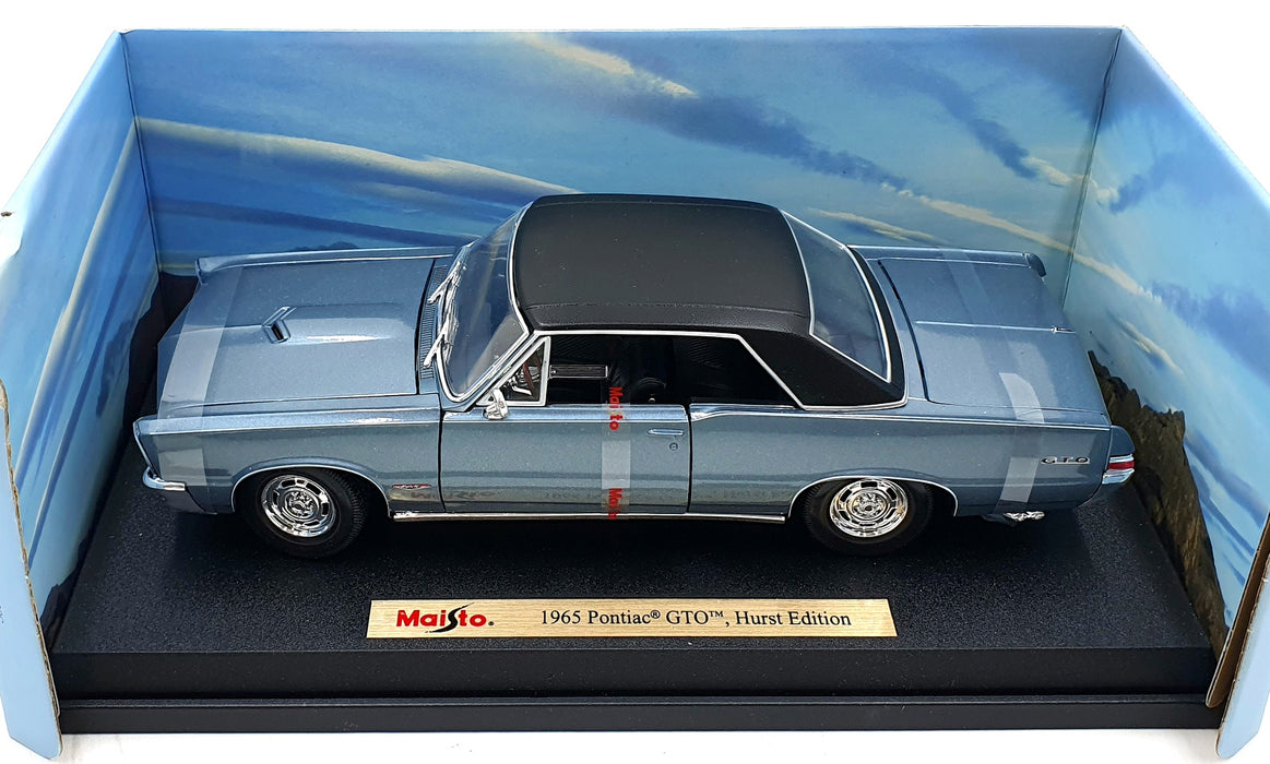 Maisto 1/18 Scale Diecast 46629 - 1965 Pontiac GTO Hurst Edition - Blue/Black