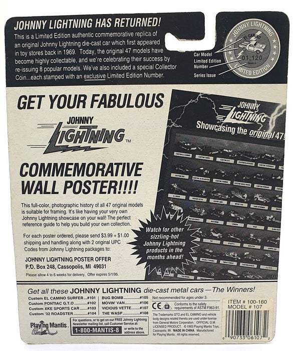 Johnny Lightning 1/64 Scale 100-160 - The Challengers Vicious Vette - Red