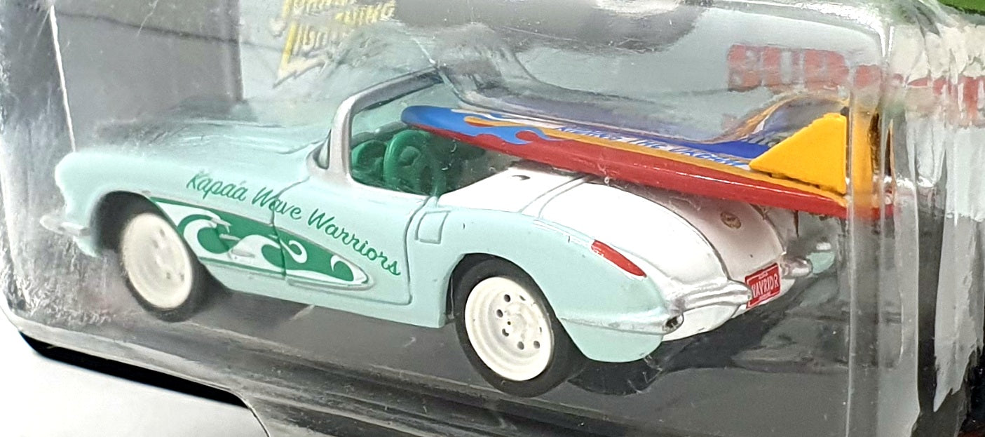 Johnny Lightning 1/64 Scale JLSF003 Surf Rods - 1958 Corvette Surf Rods - Green