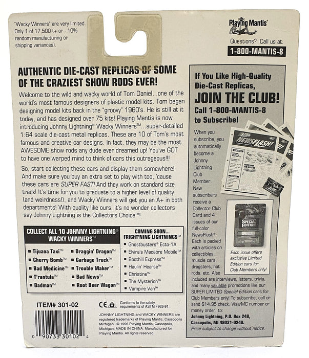 Johnny Lightning 1/64 Scale 301-02 - Wacky Winners Cherry Bomb - Green