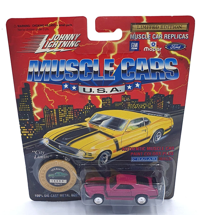 Johnny Lightning 1/64 Scale 200-210 - Muscle Cars 1970 Mustang Boss 302 - Pink