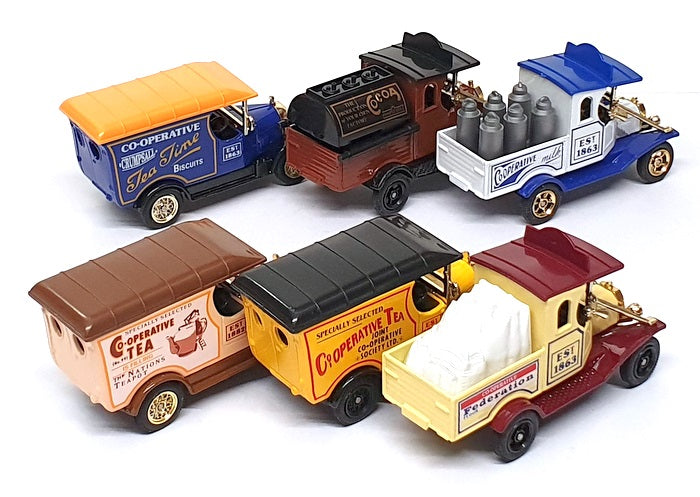 Lledo Diecast L6P02 6x Piece Van Truck Set Co-Op 99 Tea —