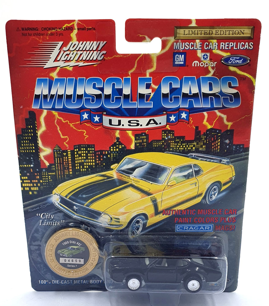 Johnny Lightning 1/64 Scale 200-170 - Muscle Cars 1969 Oldsmobile 442 - Black