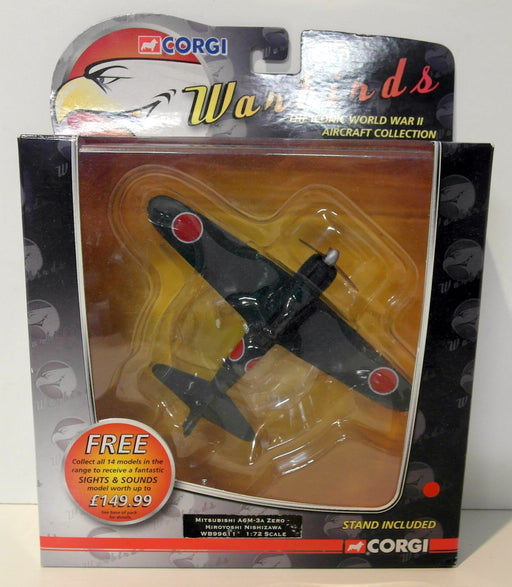 Corgi 1/72 Scale diecast WB99611 Mitsubishi A6M03A Zero Hiroyoshi Nishizaqa
