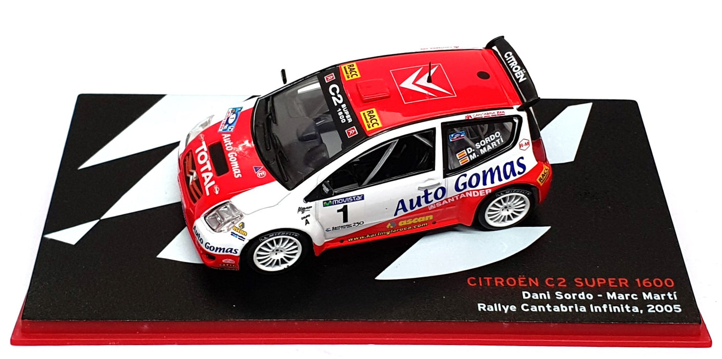 Altaya 1/43 Scale S2664 - Citroen C2 Super 1600 #1 Rally Cantabria Infinita 2005