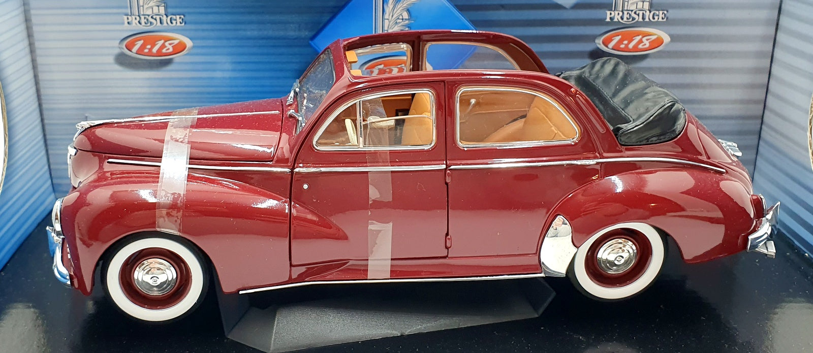 Solido 1/18 Scale Diecast 8156 - Peugeot 203 Cabriolet 1954 - Dark Red