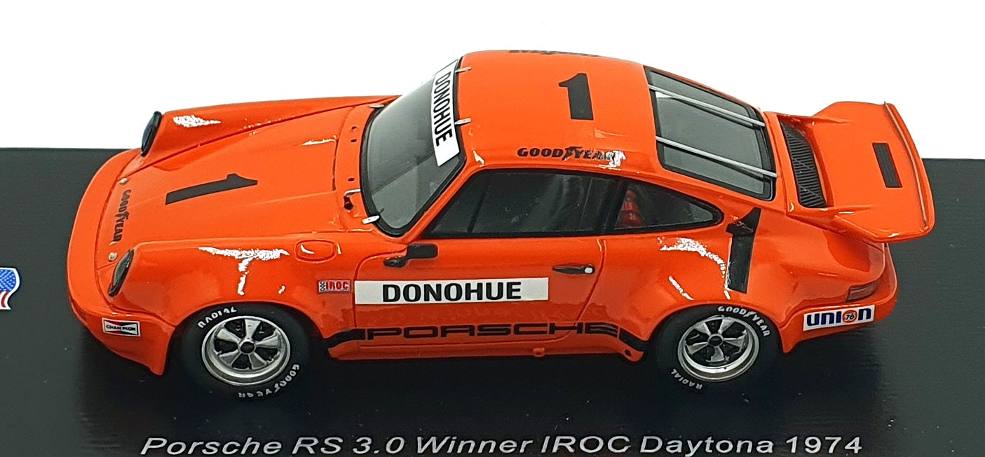 Spark 1/43 Scale US142 - Porsche RS 3.0 #1 1st IROC Daytona 1974