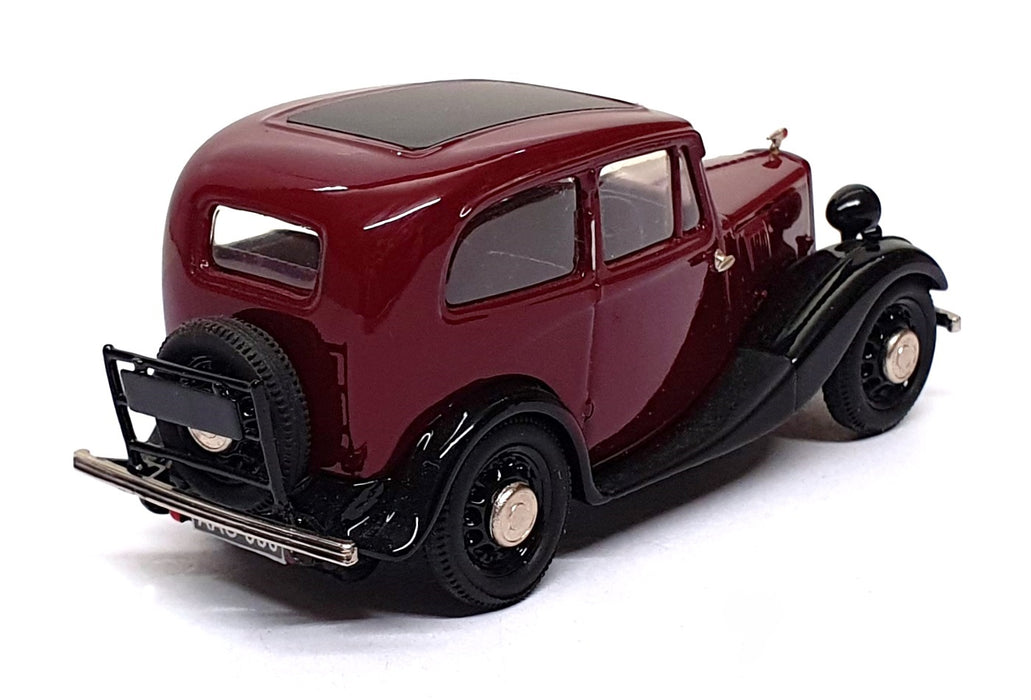 Crossway Models 1/43 Scale CM17 - Morris 8 S2 2Dr. Saloon - Maroon/Black