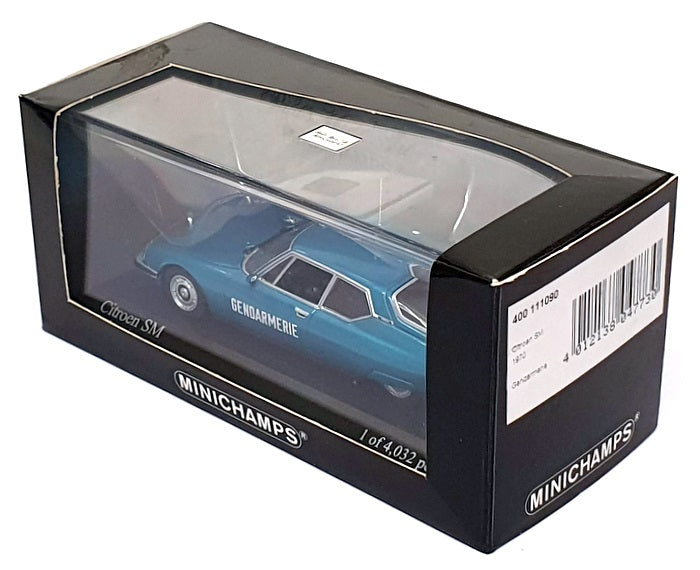 Minichamps 1/43 Scale 400 111090 - 1970 Citroen SM Gendarmerie - Met. Blue