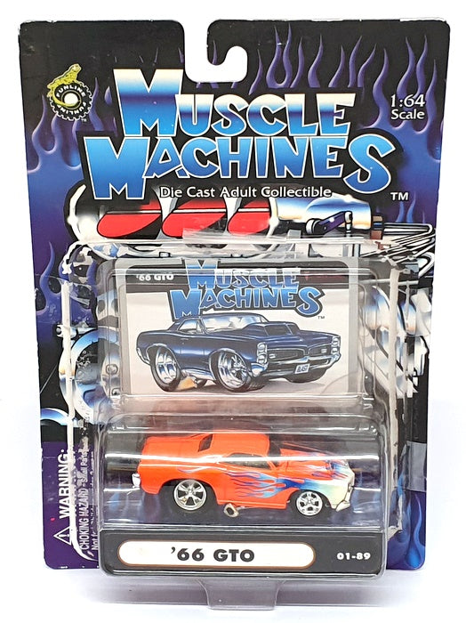 Muscle Machines 1/64 Scale 71151 01-89 - 1966 Pontiac GTO - Orange