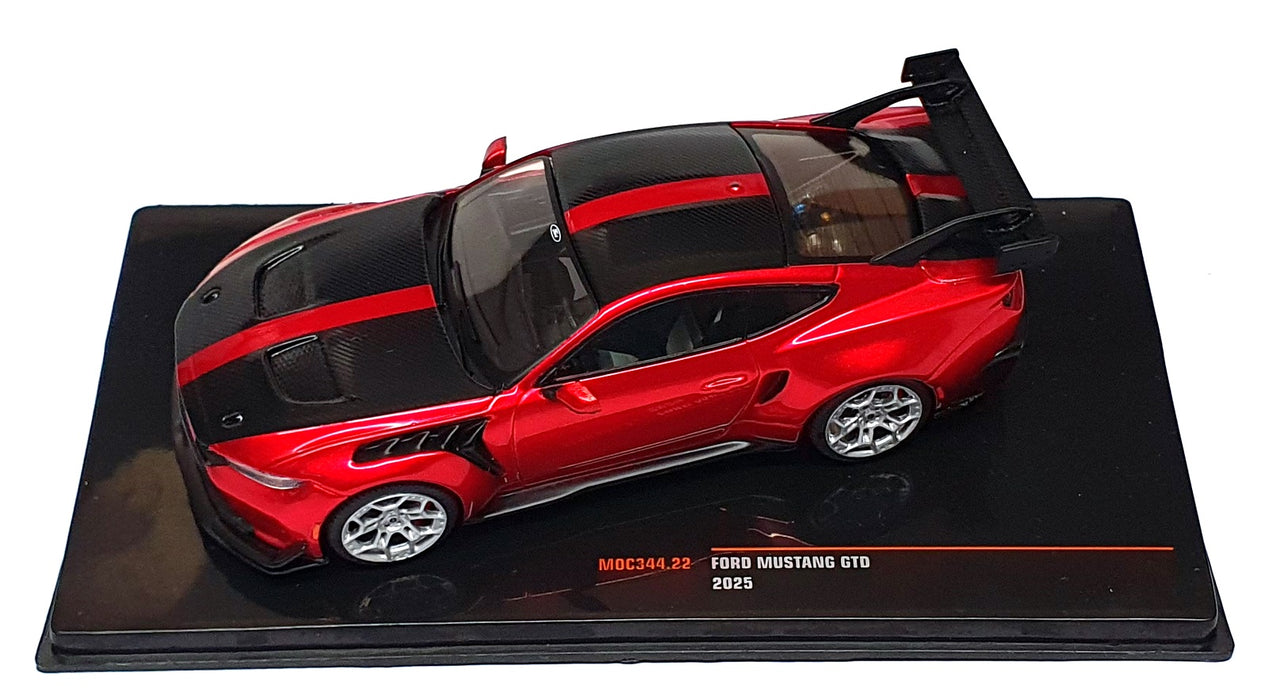 Ixo Models 1/43 Scale MOC344.22 - 2025 Ford Mustang GTD - Met. Dk. Red