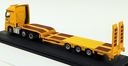 Oxford Diecast 1/76 Scale 76MB010 - Mercedes Actros Semi Low Loader JCB