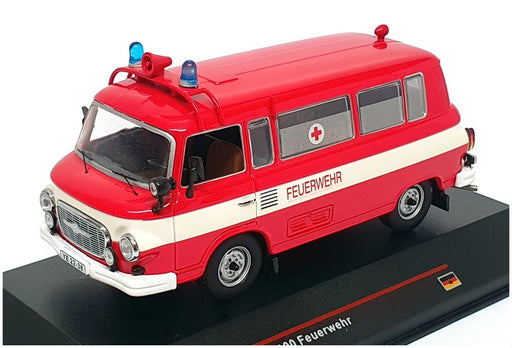 IST Models 1/43 Scale IST080 - 1970 Barkas B1000 Fire Engine Feuerwehr Red/White