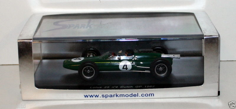 SPARK 1/43 - S1616 LOTUS 25 #4 DUTCH GP 1962 - JIM CLARK — R.M.
