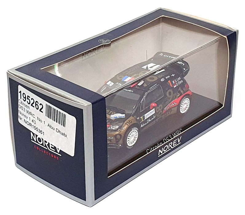 Norev 1/43 Scale 155361 - Citroen DS3 WRC #1 France Rally 2013 Loeb/Elena
