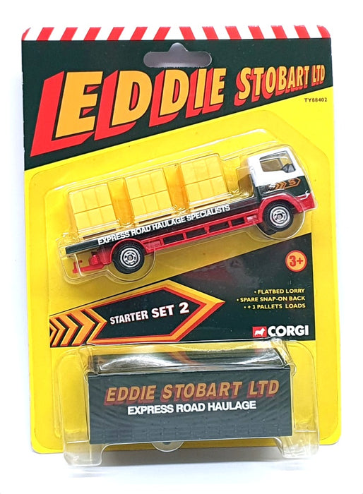 Corgi TY88402 - Flatbed Lorry Spare Snap On Back & 3 Pallet Loads - Stobart