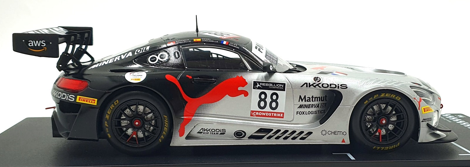 IXO 1/18 Scale LEGT18-22SPA001 - Mercedes AMG GT3 #88 24Hr Spa 2022