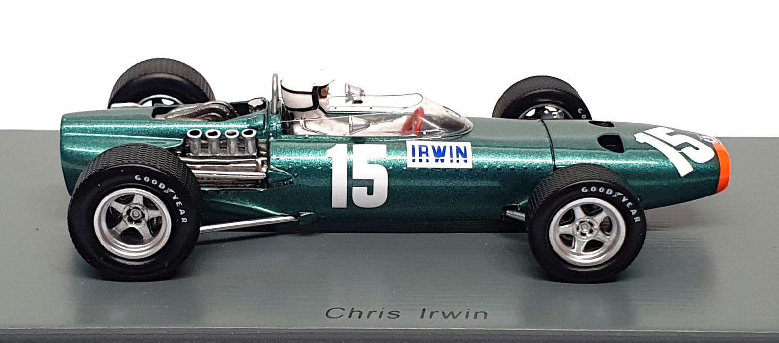 Spark 1/43 Scale S4795 - F1 BRM P261 #15 British GP Chris Irwin - Met. Green
