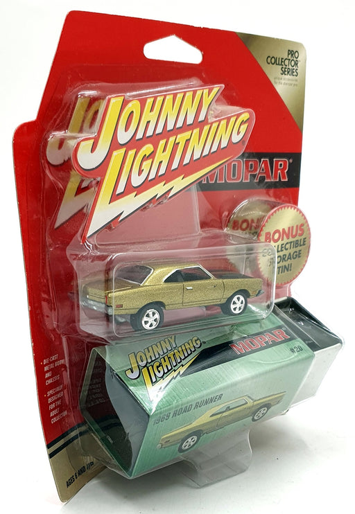 Johnny Lightning 1/64 Scale JL 580-02 - 1969 Plymouth Road Runner - Met. Gold