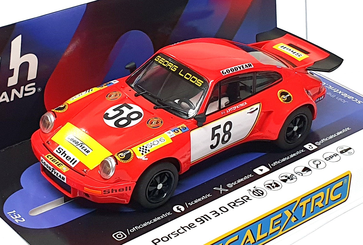 Scalextric 1/32 Scale Slot Car C4594 - Porsche 911 GT Winner #58 24h LM 1975