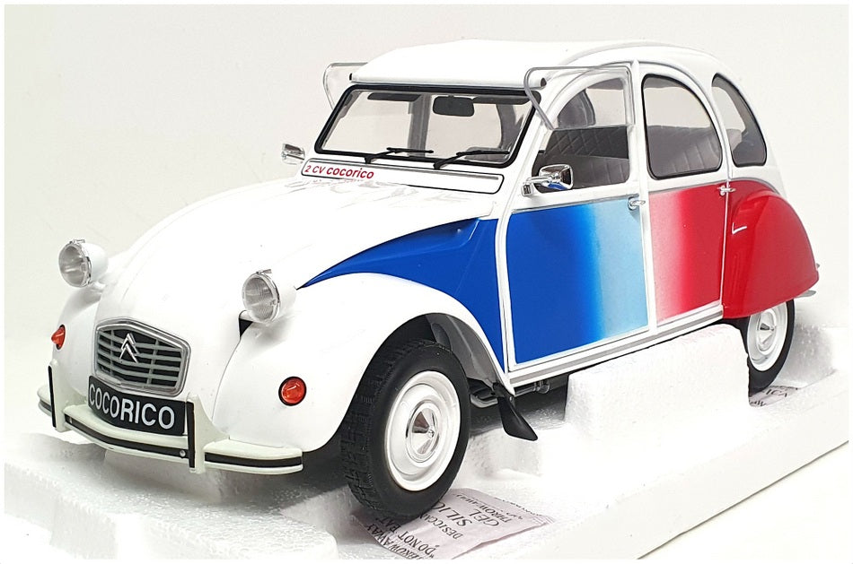 Z Models 1/12 Scale ZMD1200103 - 1986 Citroen 2cv Cocorico - White/Blue/Red