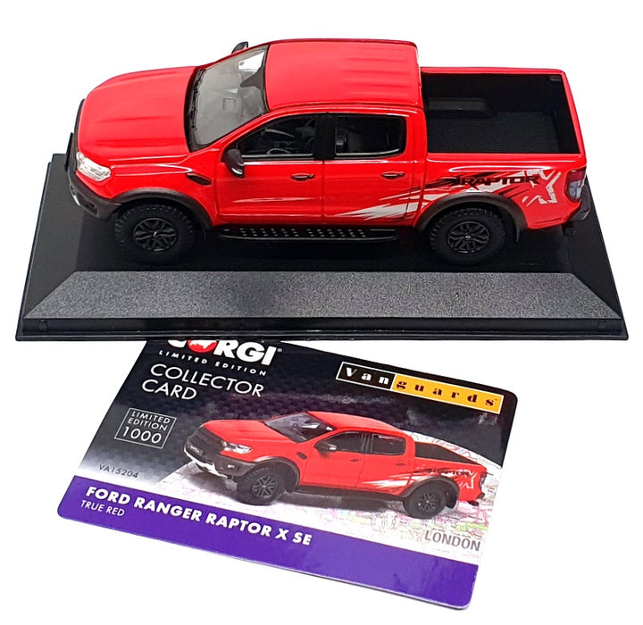 True Red Raptor Vanguards 1/43 Scale VA15204 - Ford Ranger Raptor X SE - True Red — R.M ...