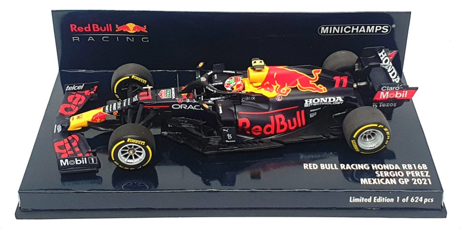 Minichamps 1/43 Scale 410 211911 - F1 Red Bull RB16B Mexican GP 2021 Perez