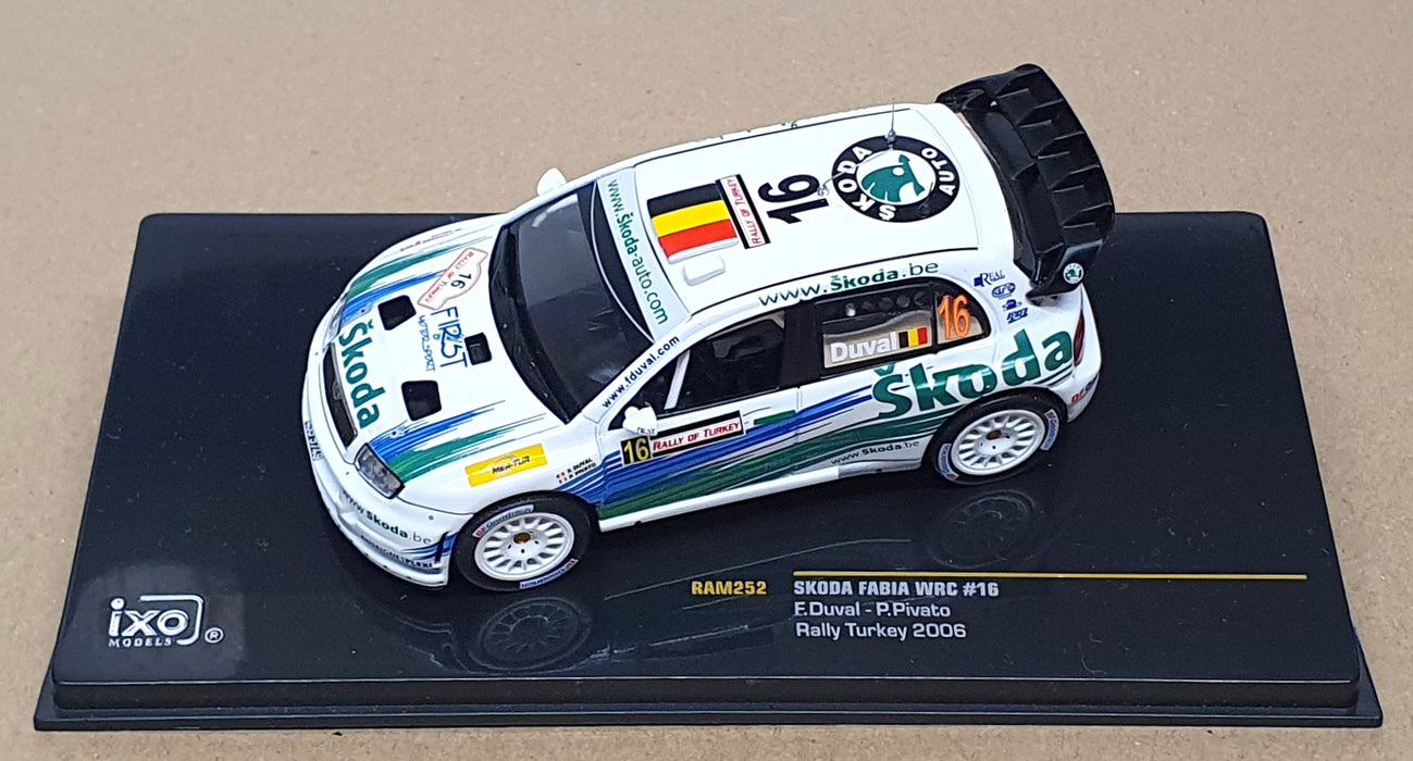 Ixo 1/43 Scale RAM252 - Skoda Fabia WRC #16 Turkey Rally 2006 Duval/Pivato