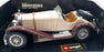 Burago 1/18 Scale Diecast 3009 - Mercedes Benz SSK 1928 - Cream/Brown