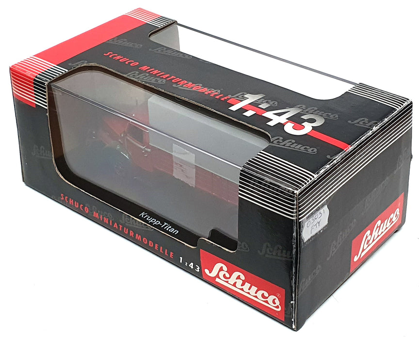 Schuco 1/43 Scale Diecast 03031 - Krupp Titan Canvas Truck - Red/Grey