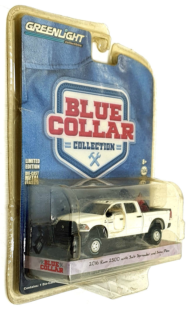 Greenlight 1/64 Scale 35060-E - 2016 Ram 2500 with Salt Spreader and Snow Plow