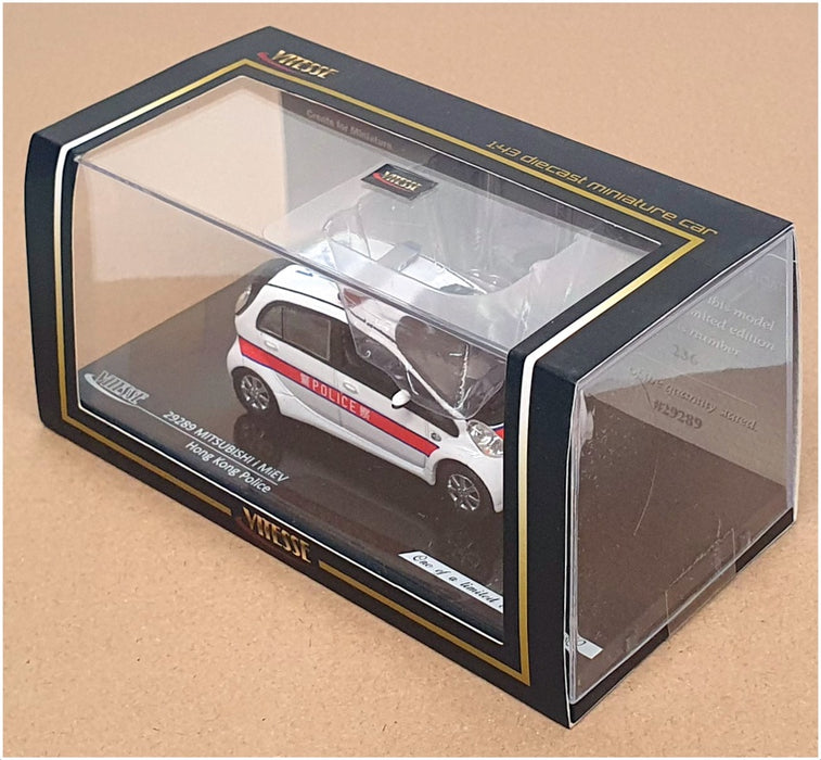 Vitesse 1/43 Scale 29289 - Mitsubishi i MiEV Hong Kong Police - White/Red