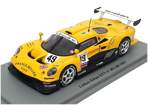 Spark 1/43 Scale SCLS02 - Lotus Elise GT1 #49 Le Mans 1997 - Yellow/Black