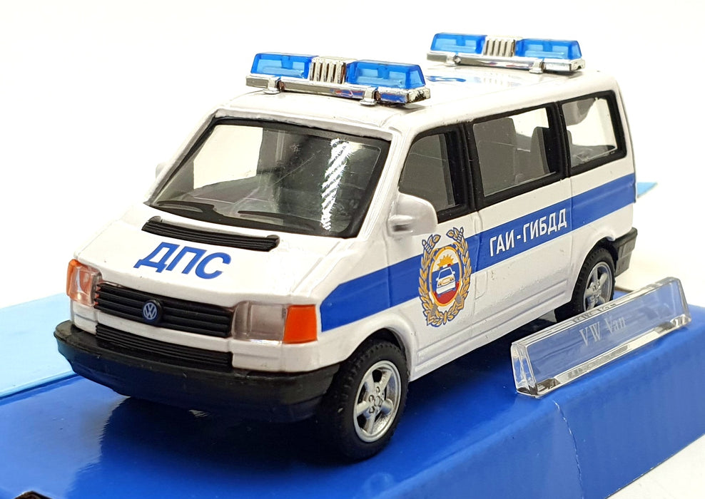Cararama 1/43 Scale 210226N - Volkswagen 02 Police Van - White