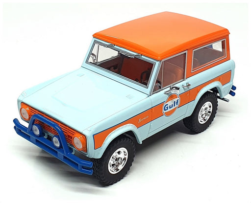Greenlight 1/24 Scale 85071 - 1966 Ford Bronco Gulf - Lt Blue/Orange