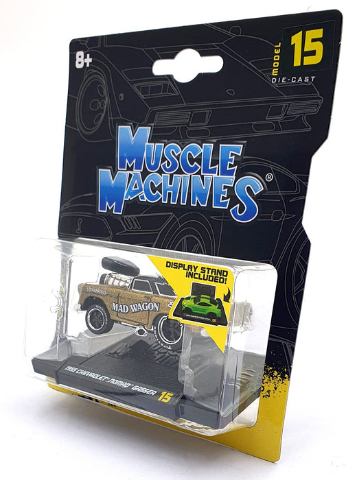 Muscle Machines 1/64 Scale 15526 - 1955 Chevrolet Nomad Gasser - Gold