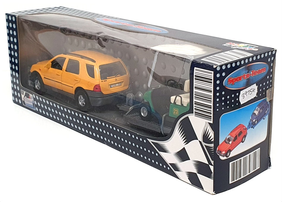 Hobby Cars 29cm Long 39754 - Mercedes Benz M-Class & Golf Cart - Yellow Green