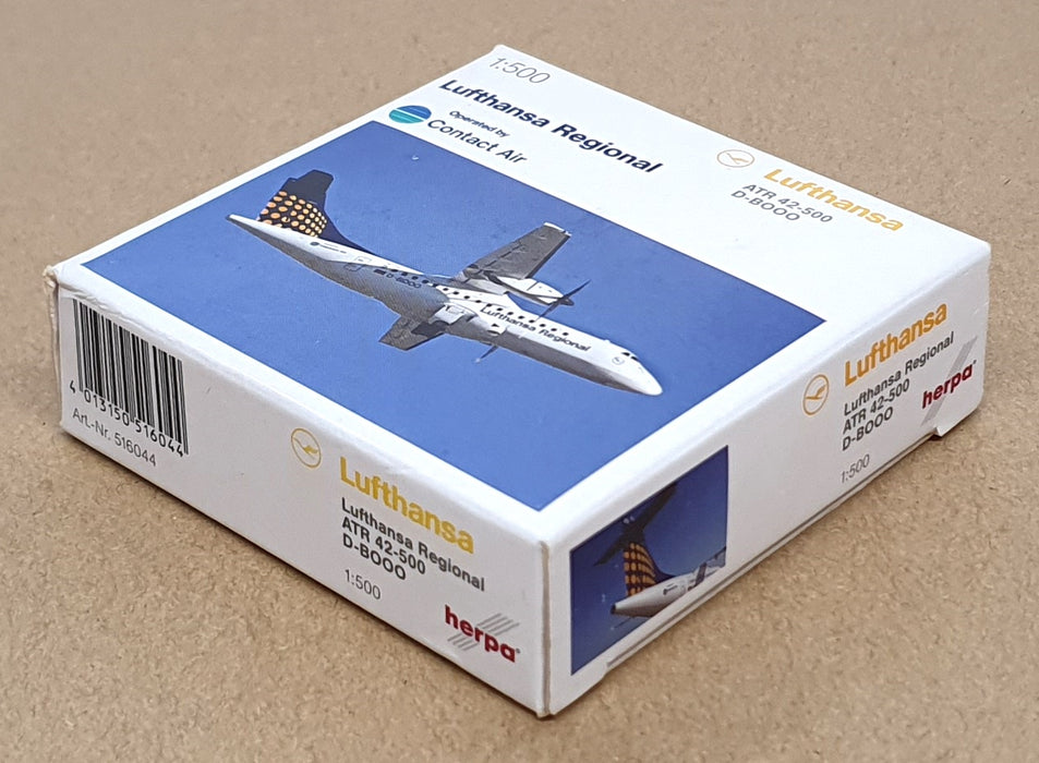 Herpa 1/500 Scale 516044 - ATR 42-500 Aircraft Lufthansa Regional D-BOOO