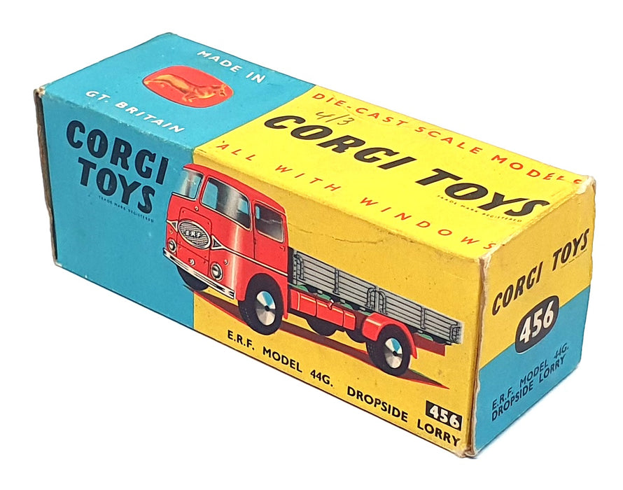 Corgi 11.5cm Long Original Diecast 456 ERF 44G Dropside Lorry - Lt. Yellow/Blue