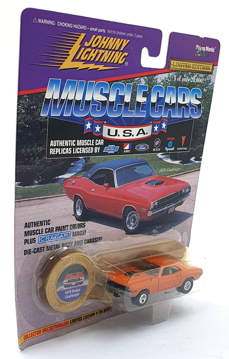 Johnny Lightning 1/64 Scale 202-03 Muscle Cars USA 1970 Dodge Challenger Orange