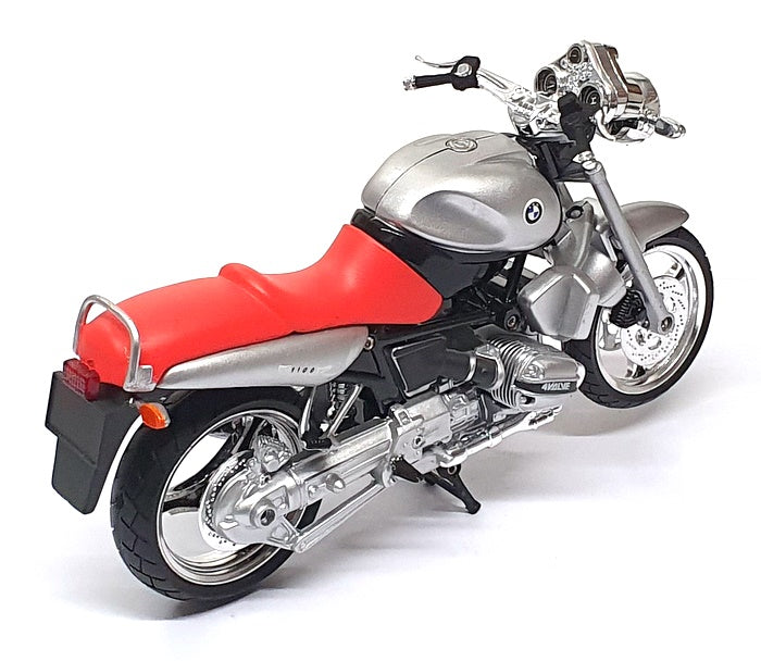 New Ray 1/12 Scale 43553 - BMW R1100R Motorbike - Silver/Red                                