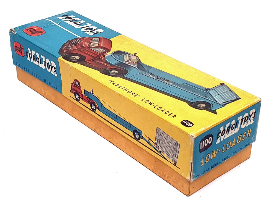 Corgi 20cm Long Original Diecast 1100 - Bedford Carrimore Low Loader - Red/Blue