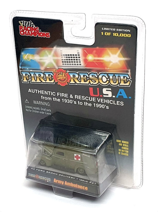 Racing Champions 1/64 Scale 94700 - 1940 Ford Sedan Army Ambulance