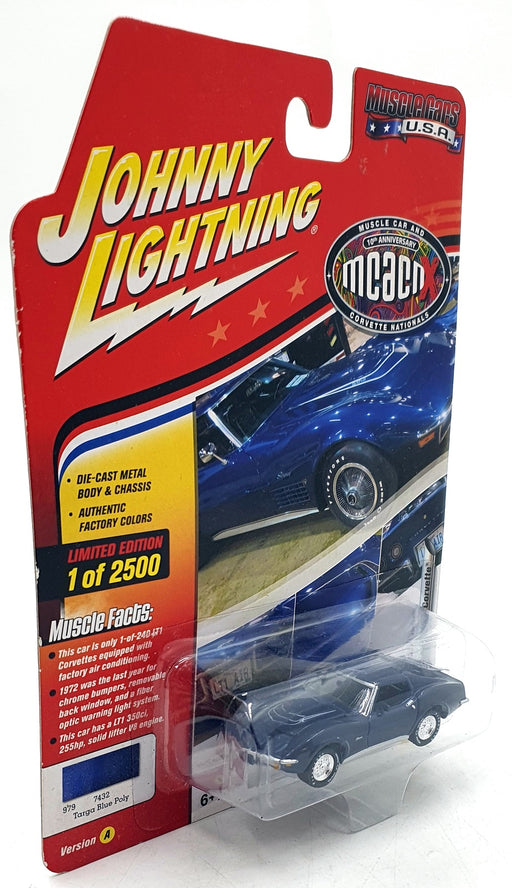 Johnny Lighting 1/64 Scale JLMC016 - 1972 Chevrolet Corvette - Blue