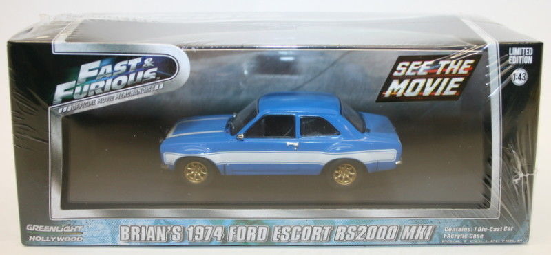 Greenlight 1/43 Scale Model Fast & Furious 86222 - 1974 Ford Escort RS2000 MK1