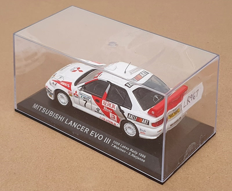 Altaya 1/43 Scale LR967 - Mitsubishi Lancer Evo III #7 1000 Lakes Rally 1996